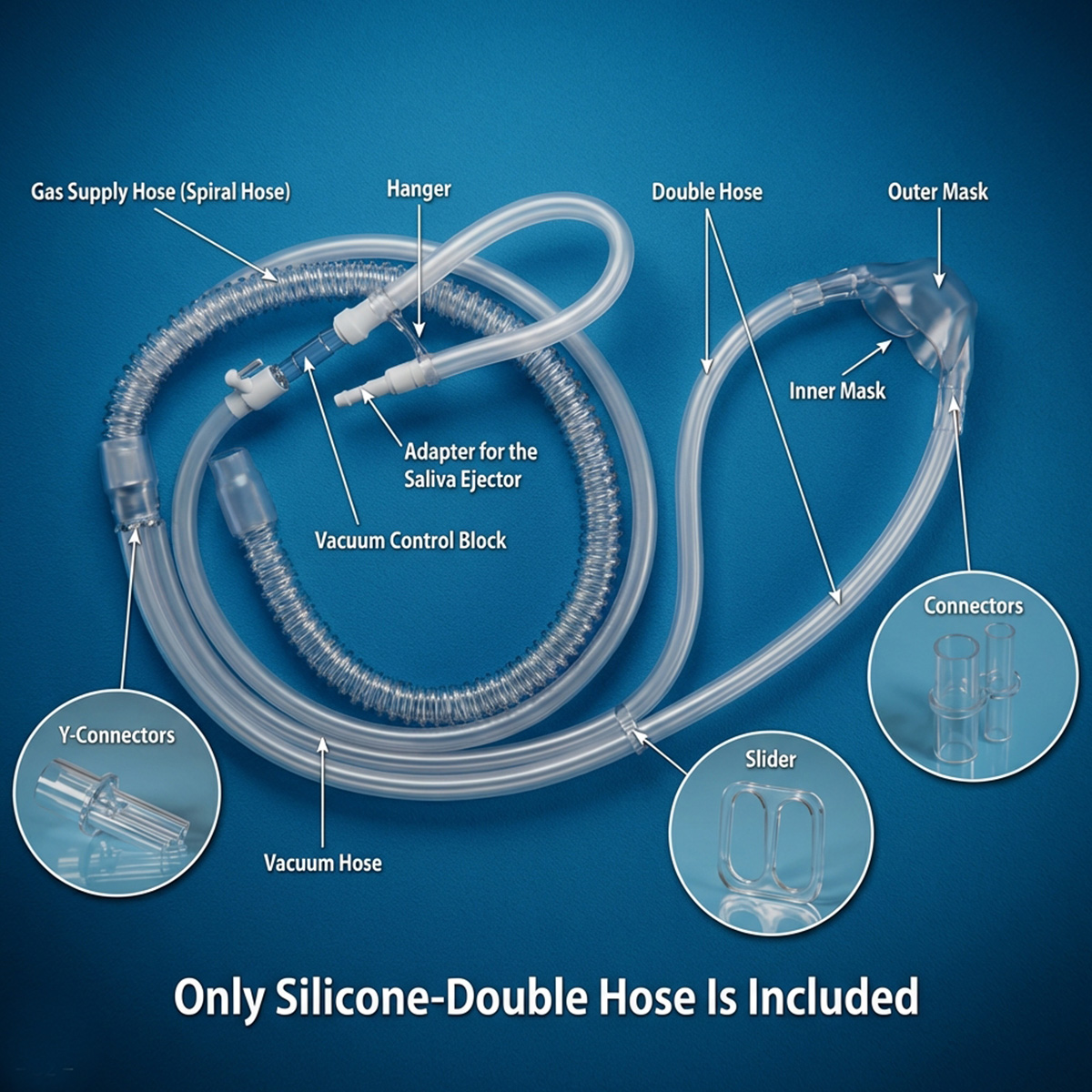 Baldus Silicone-Double Hose (Length 70cm)