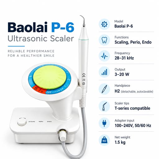 Baolai P-6 Ultrasonic Scaler with Endo Tips (Refurbished)