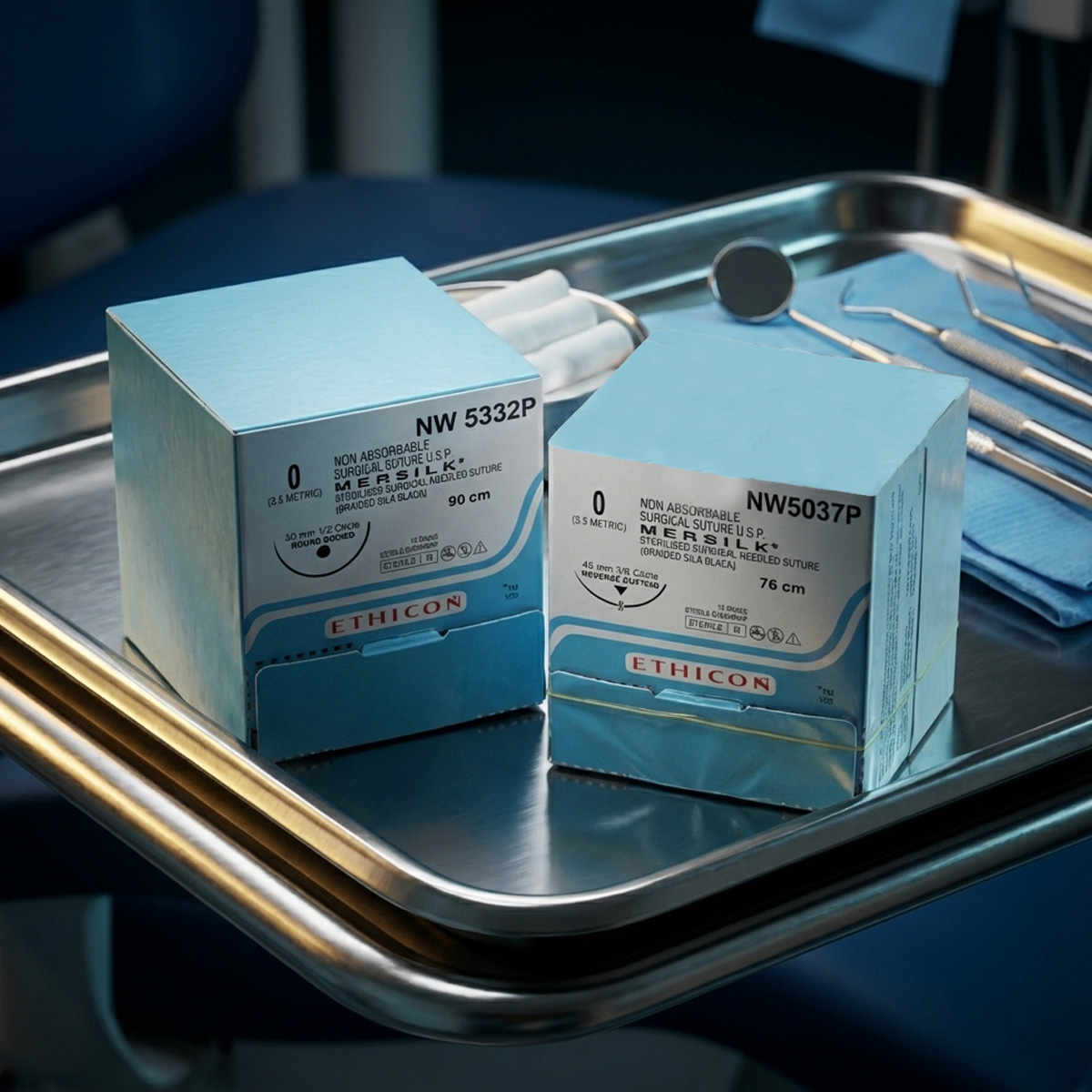 Ethicon Mersilk #0 Black Braided Suture