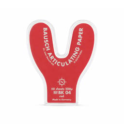 Bausch Articulating Paper Horseshoe Shape 50 Sheets Pre Cut Red - BK 04