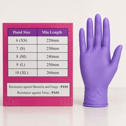 Blossom Lila Nitrile Exam Gloves - Large - 2