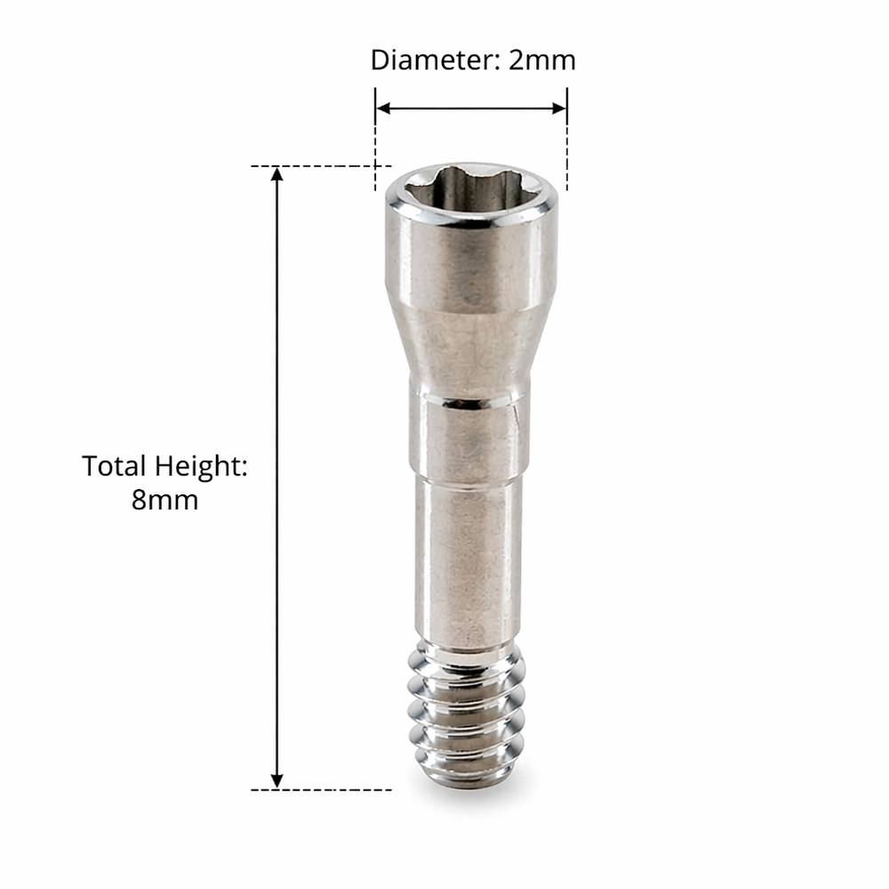 Mediden Straumann Bone Level NC Compatible Titanium Abutment Screw (S-63) (Pack of 10)