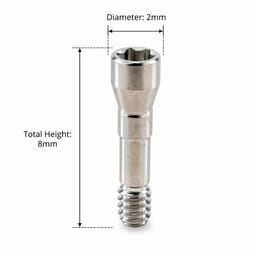 Mediden Straumann Bone Level NC Compatible Titanium Abutment Screw (S-63) (Pack of 10) - 2
