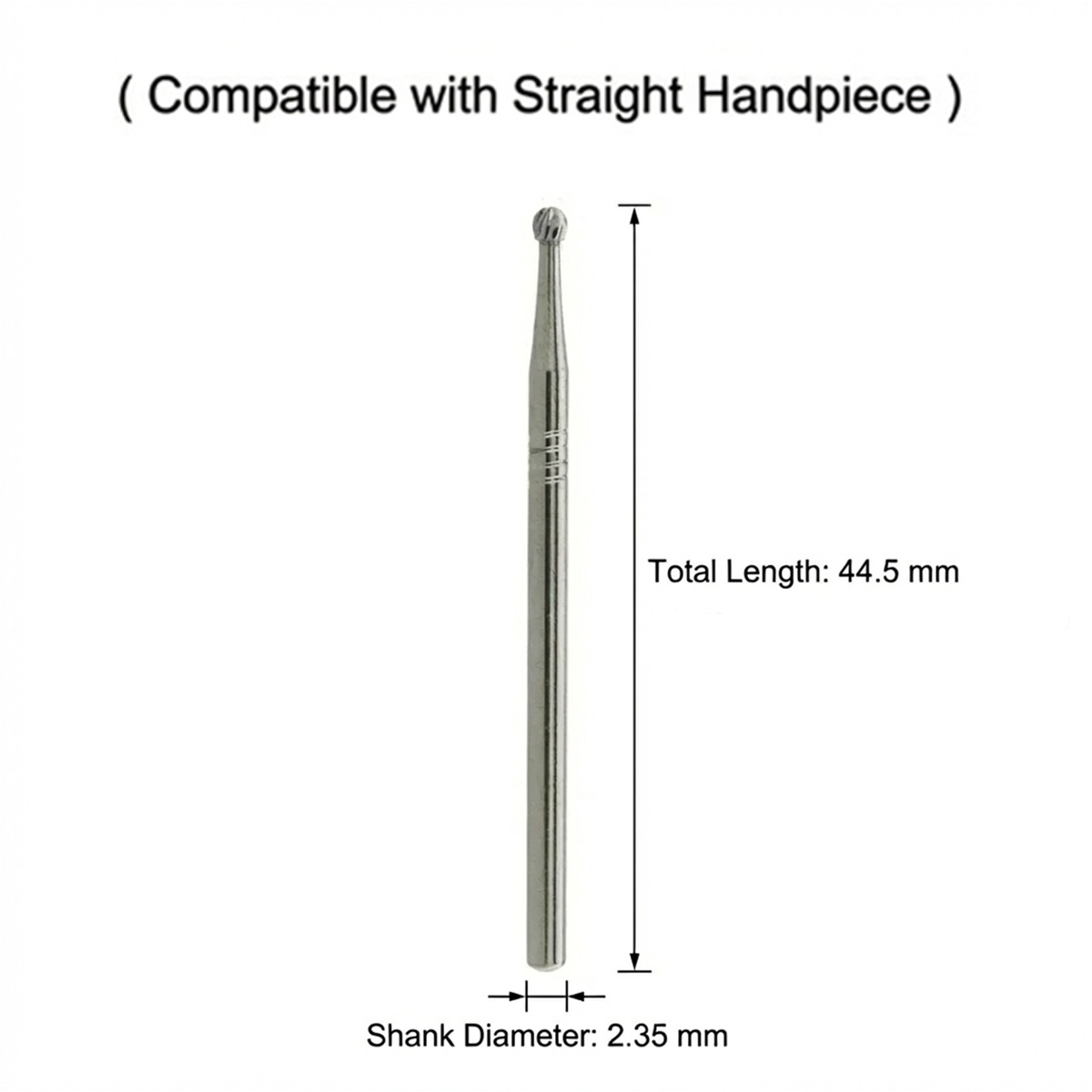 NewDiamond Round Carbide Straight Handpiece Bur-07 (Pack of 5)
