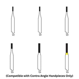 Pivo Straight Flat End Contra-angle Diamond Burs CA - SF (Pack Of 5)
