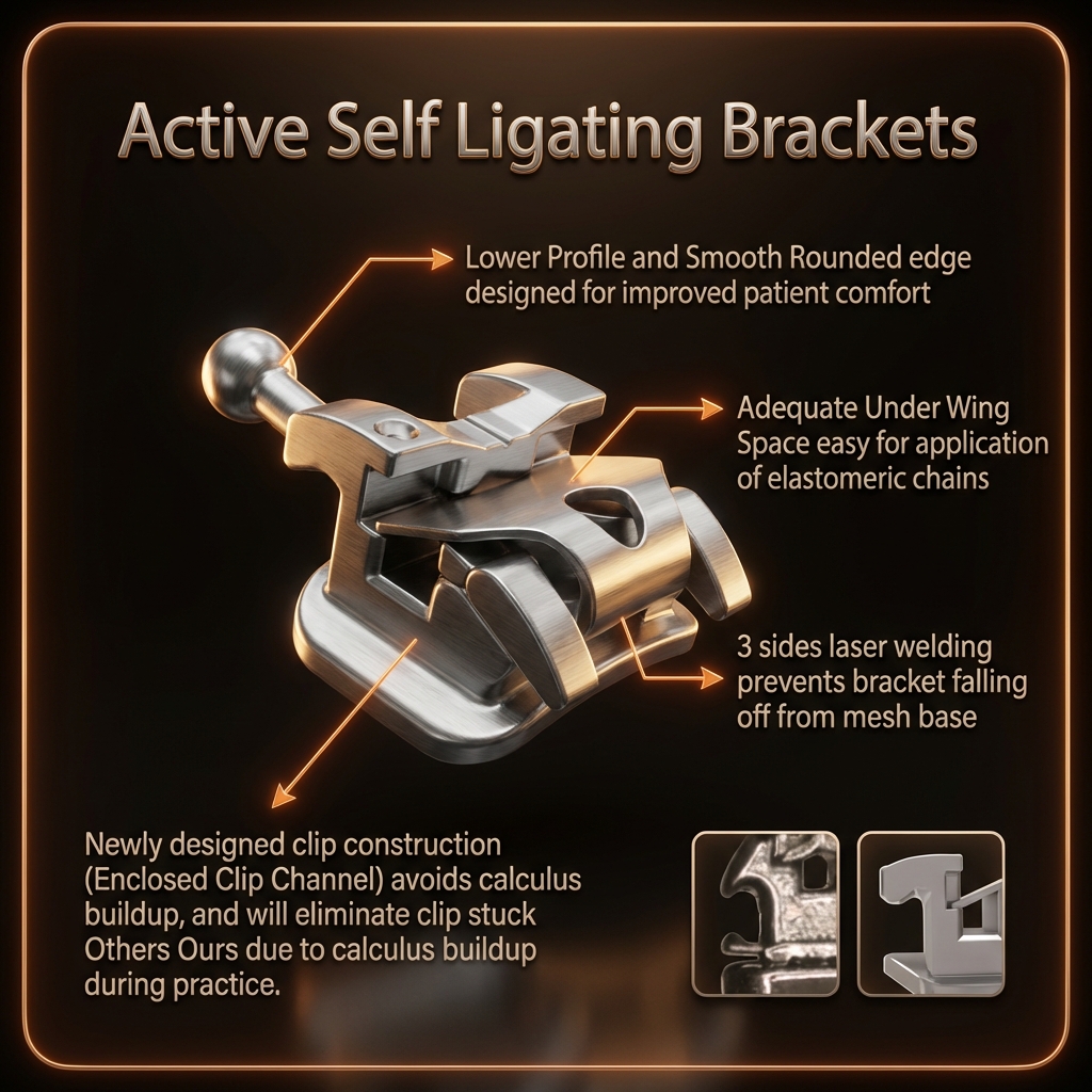 Yammi Orthodontic Self Ligating Metal Brackets Kit