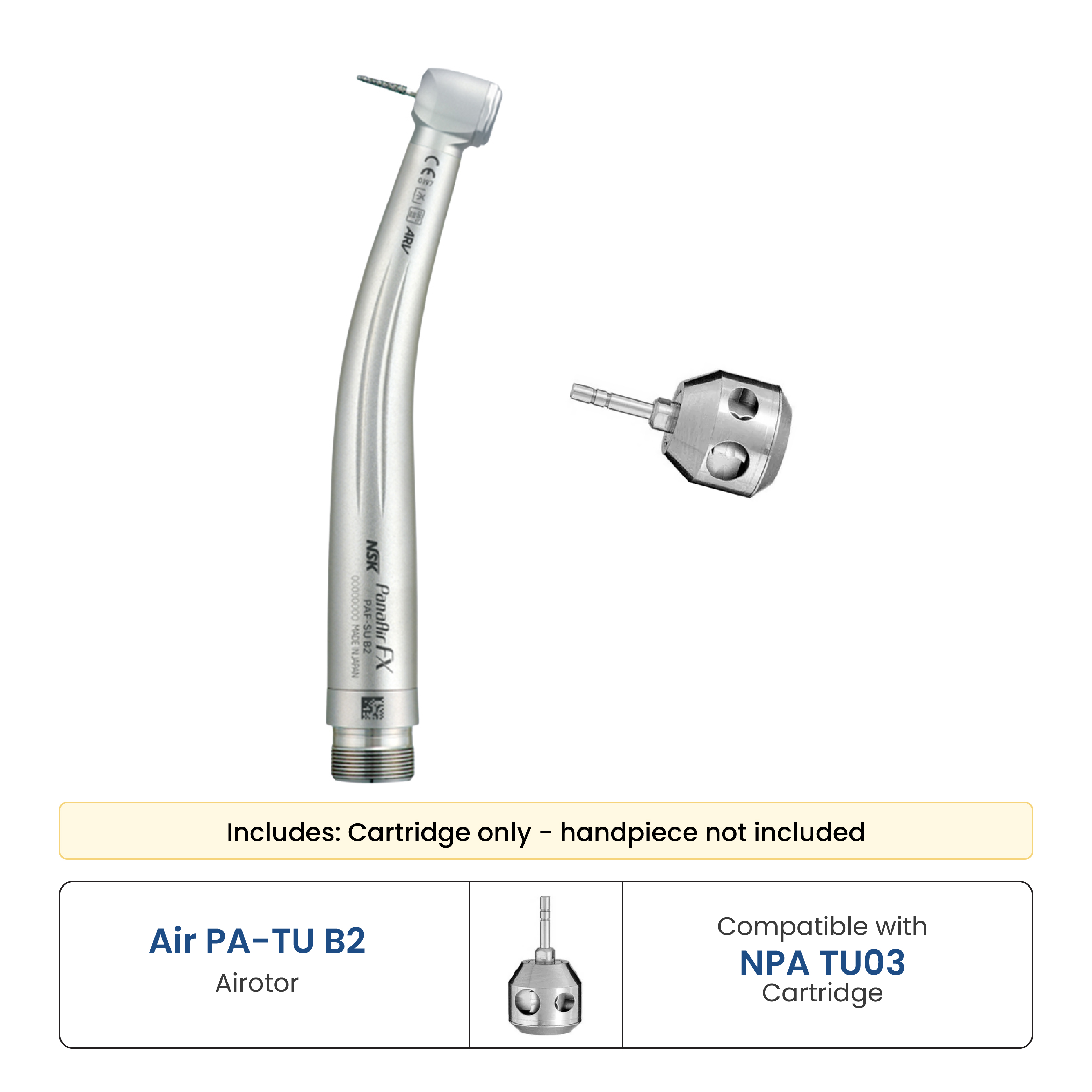 NSK Cartridge NPA TU03 For Pana Air PATUB2 Airotor Handpiece