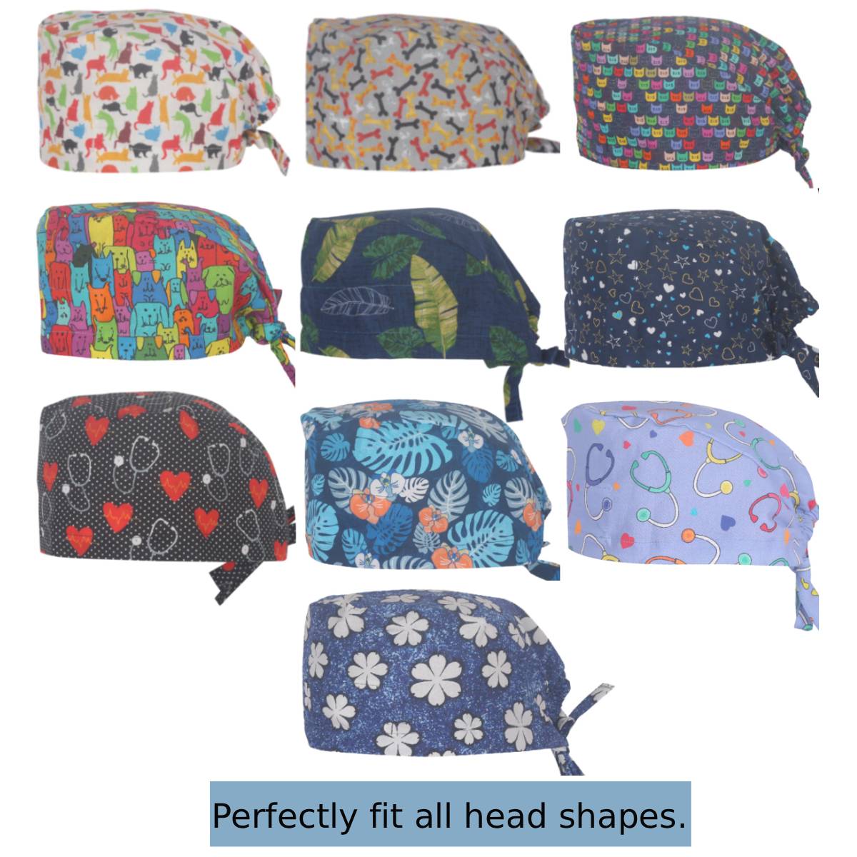 Uniform Craft Printed Scrub Caps