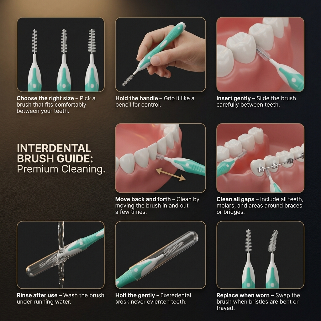 MyOra FlexiClean I-Shape Interdental Brush 0.6mm Green - Pack Of 1