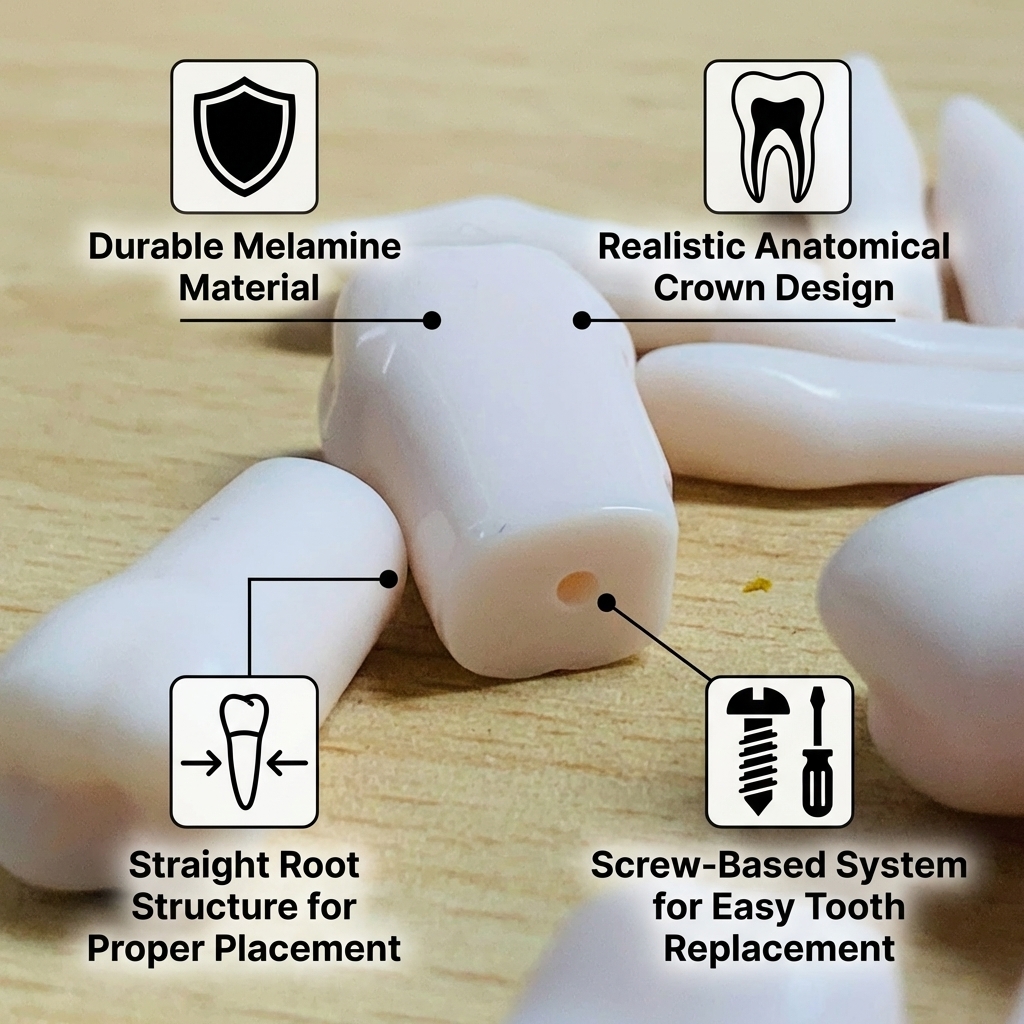 iDENTical Typodonts For Nissin Type Jaw Set TJMA09 - Set of 32 Teeth