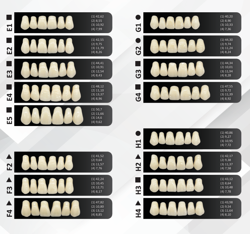 Rubydent CompacZahn Acrylic Denture Teeth A3 (Set of 28)