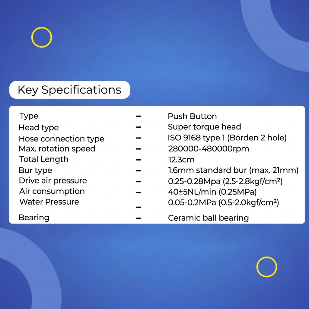 Waldent Neo Push Button Airotor - Super Torque (W-164)