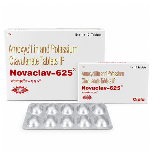 Cipla Novaclav - 625 (Pack of 10 Strips)