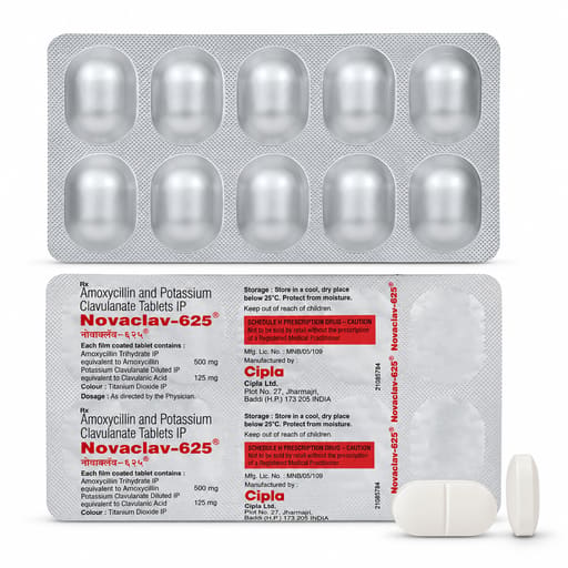 Cipla Novaclav - 625 (Pack of 10 Strips)