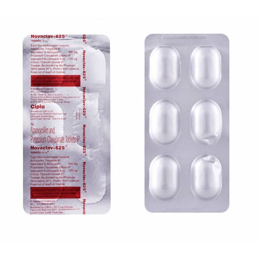 Cipla Novaclav - 625 (Pack of 20 Strips)