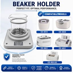 Codyson Glass Beaker & Holder for Ultrasonic Cleaner (500ml) - 6
