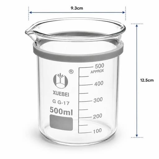 Codyson Glass Beaker & Holder for Ultrasonic Cleaner (500ml)