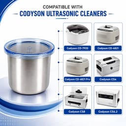 Codyson Stainless Steel Cleaning Beaker for Ultrasonic Cleaner (300ml) - 6
