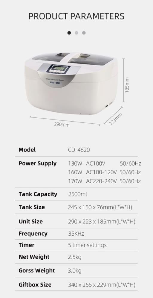 Codyson Ultrasonic Cleaner CD-4820 (2.5Litre)