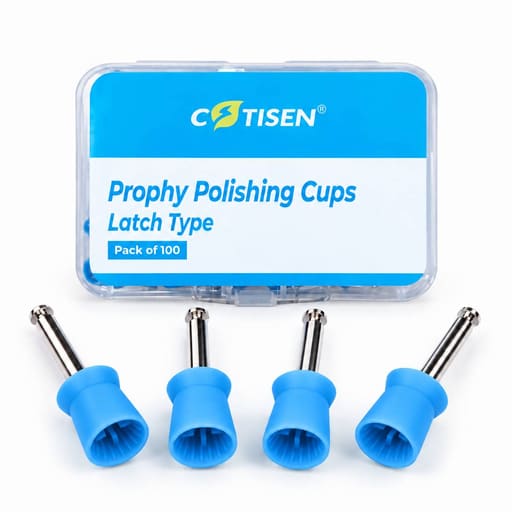 Cotisen Prophy Polishing Cups - Latch Type (Blue Color) (Pack of 100)