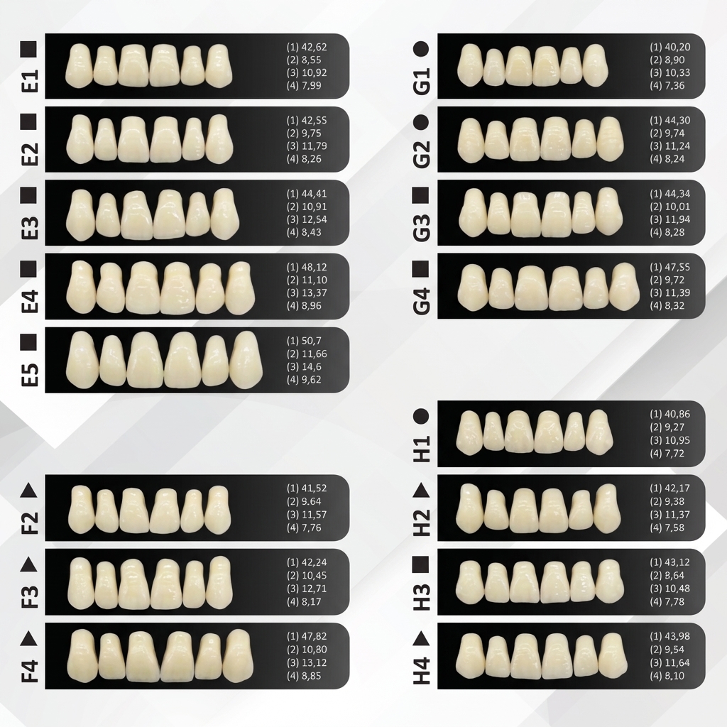 Rubydent CompacZahn Acrylic Denture Teeth A3 (Set of 28)