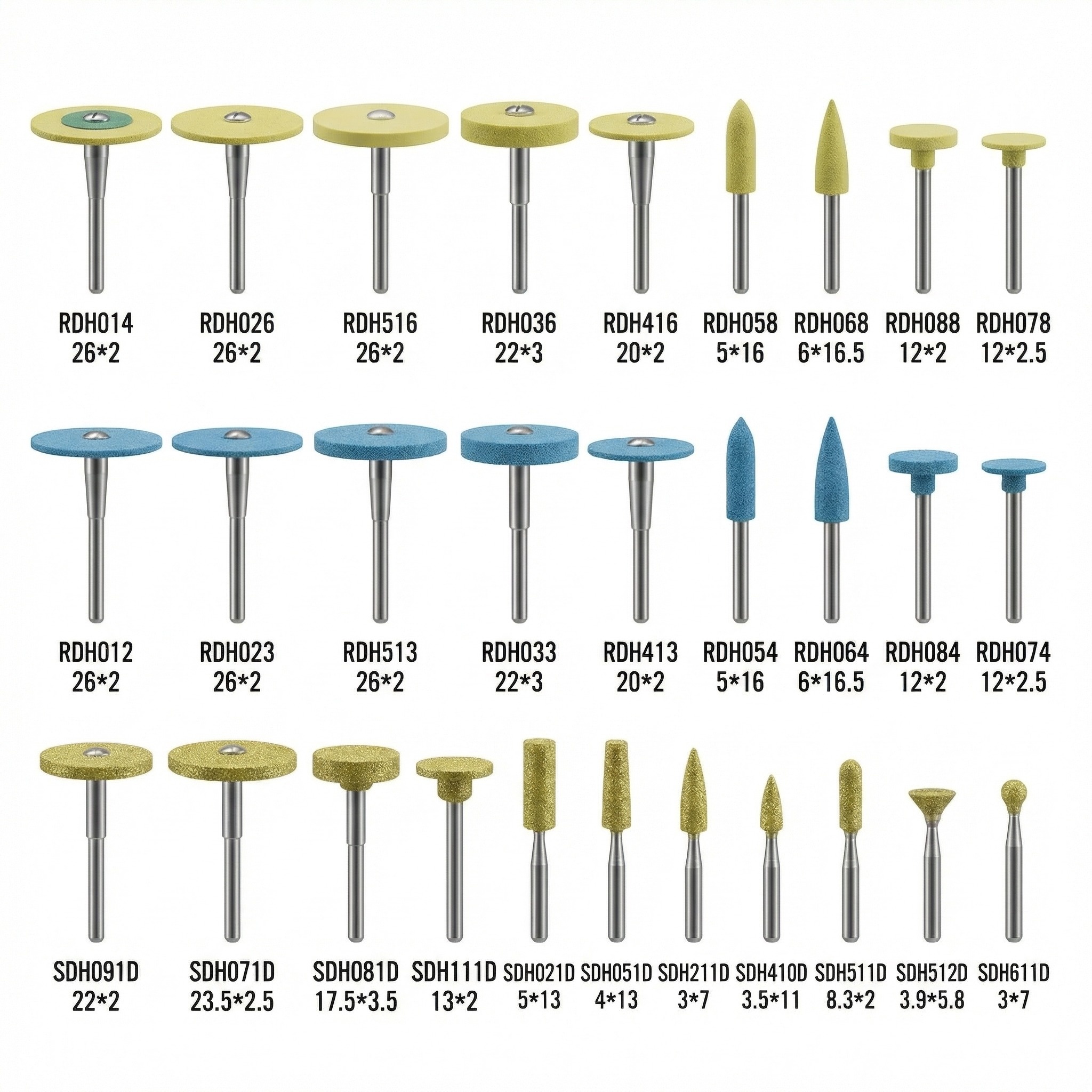 Labodent Diamond Stones Kit HP For Zirconia Grinding And Polishing (Kit of 70 Burs)
