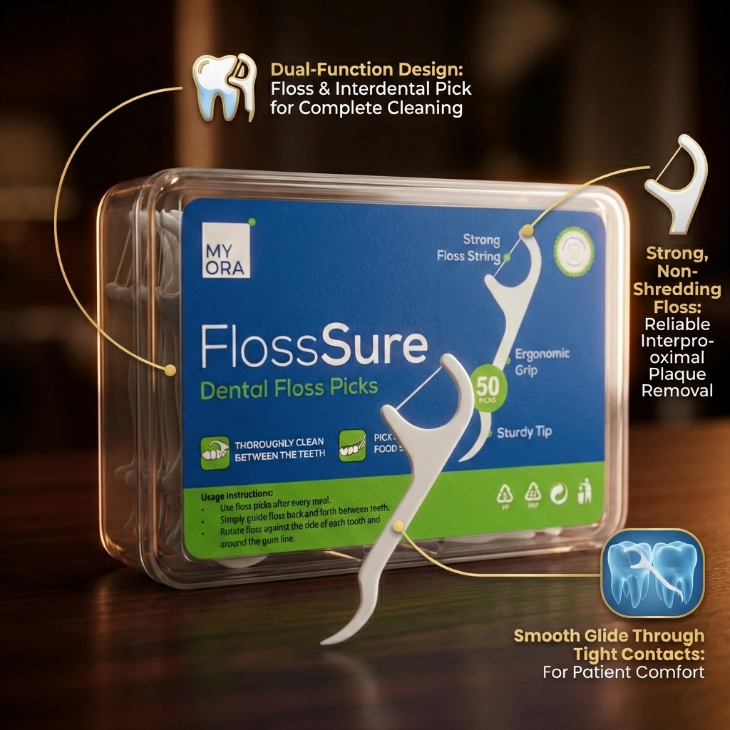 MyOra FlossSure Dental Floss Picks - Pack Of 1 (50 Picks/Pack)