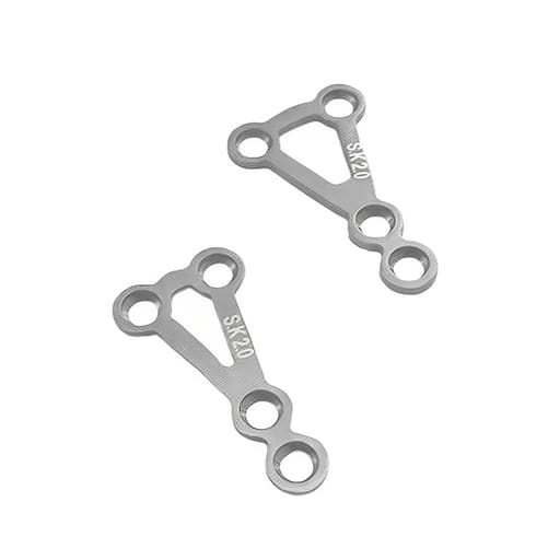 SK Surgicals SS Mini Bone Delta Plates - 2mm ( 300.501S) (Pack of 2 )