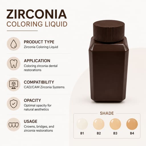 Denfac Zirconia Dentin Coloring Liquid ST - B Shade Series (50ml)