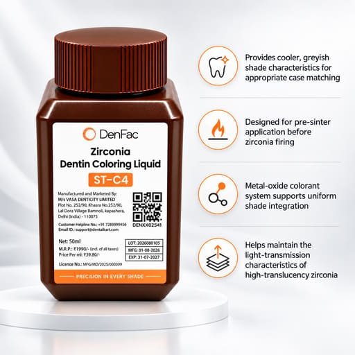 Denfac Zirconia Dentin Coloring Liquid ST - C Shade Series (50ml)