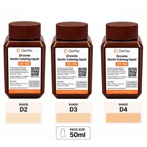 Denfac Zirconia Dentin Coloring Liquid ST - D Shade Series