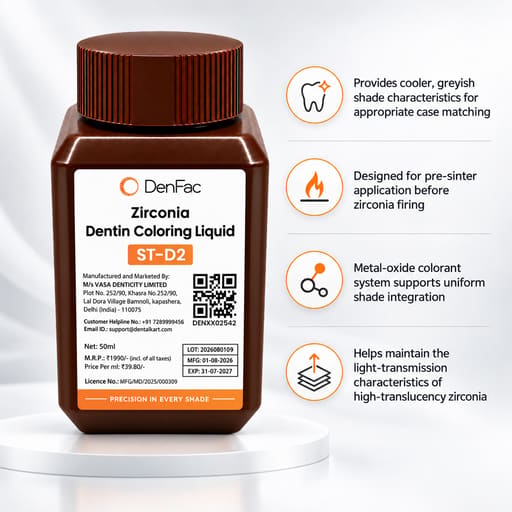 Denfac Zirconia Dentin Coloring Liquid ST - D Shade Series