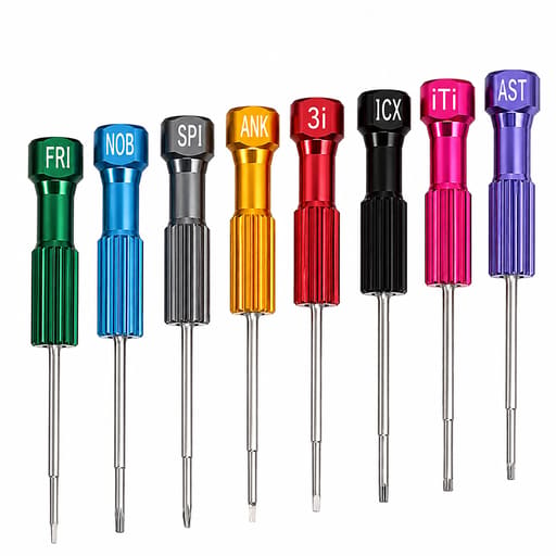 Dental Lab Implant Screw Driver Kit (Pack Of 8)