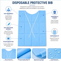 Dental Patient Bibs - Non woven (Pack of 25) - 6