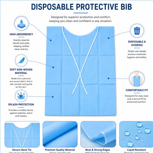 Dental Patient Bibs - Non woven (Pack of 25)