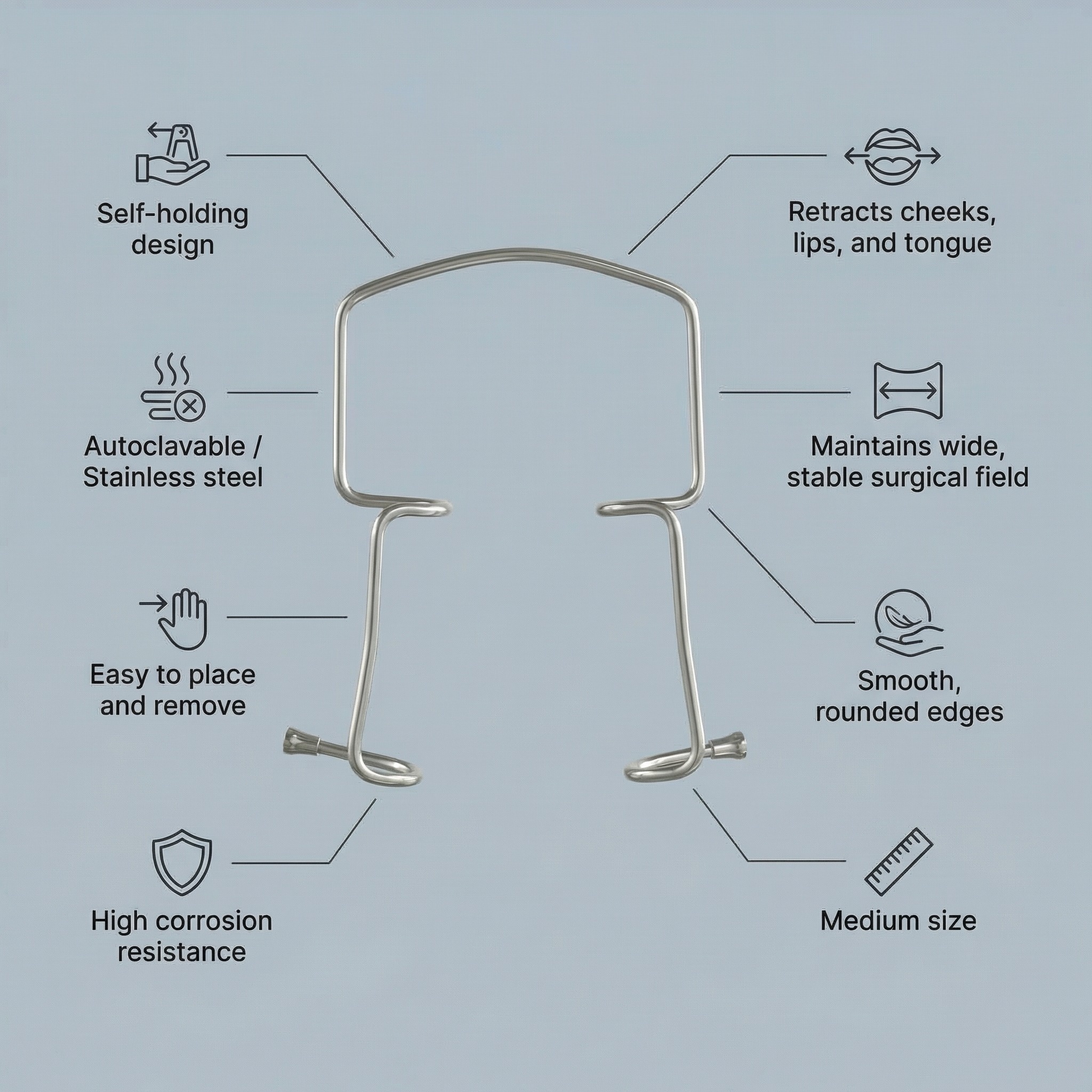 GDC Tissue Retractor Orringer CrO2 (Medium)