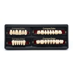 Rubydent CompacZahn Acrylic Denture natural shade Teeth A2- E2-K5-M4 (Set of 28) (2 layered)