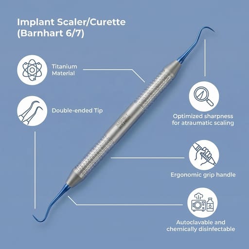 GDC Titanium Implant Hygienist Scaler - IMSH6/7