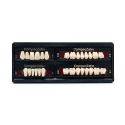 Rubydent CompacZahn Acrylic Denture natural shade Teeth A2- G3-K5-M4 (Set of 28) (2 layered)