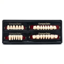 Rubydent CompacZahn Acrylic Denture natural shade Teeth A2- H3-K6-M4 (Set of 28) (2 layered)