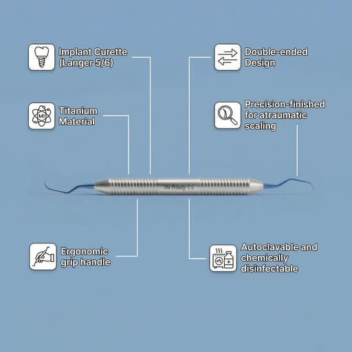GDC Titanium Implant Langer Curette - IMSL5/6