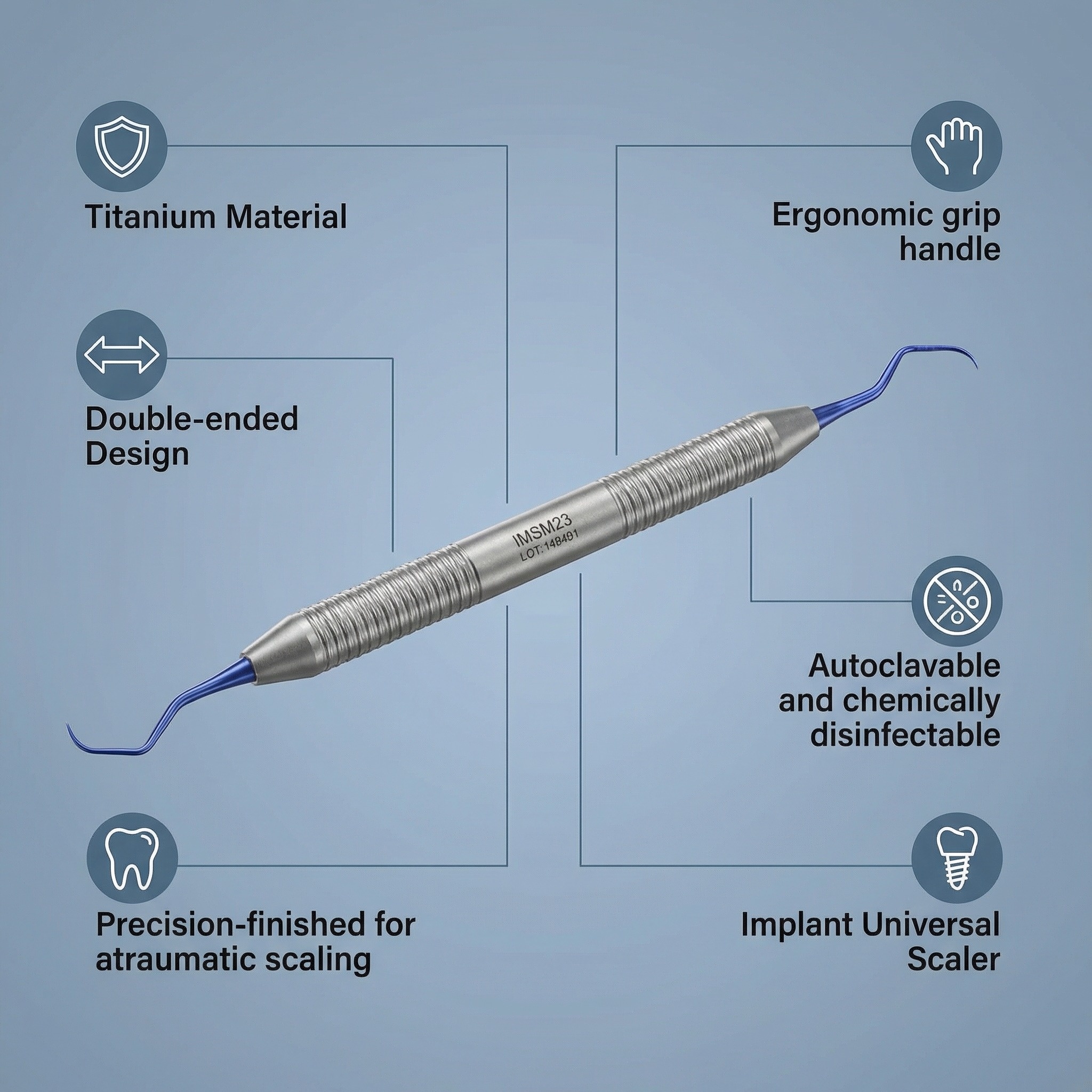GDC Titanium Implant Universal Scaler - IMSM23