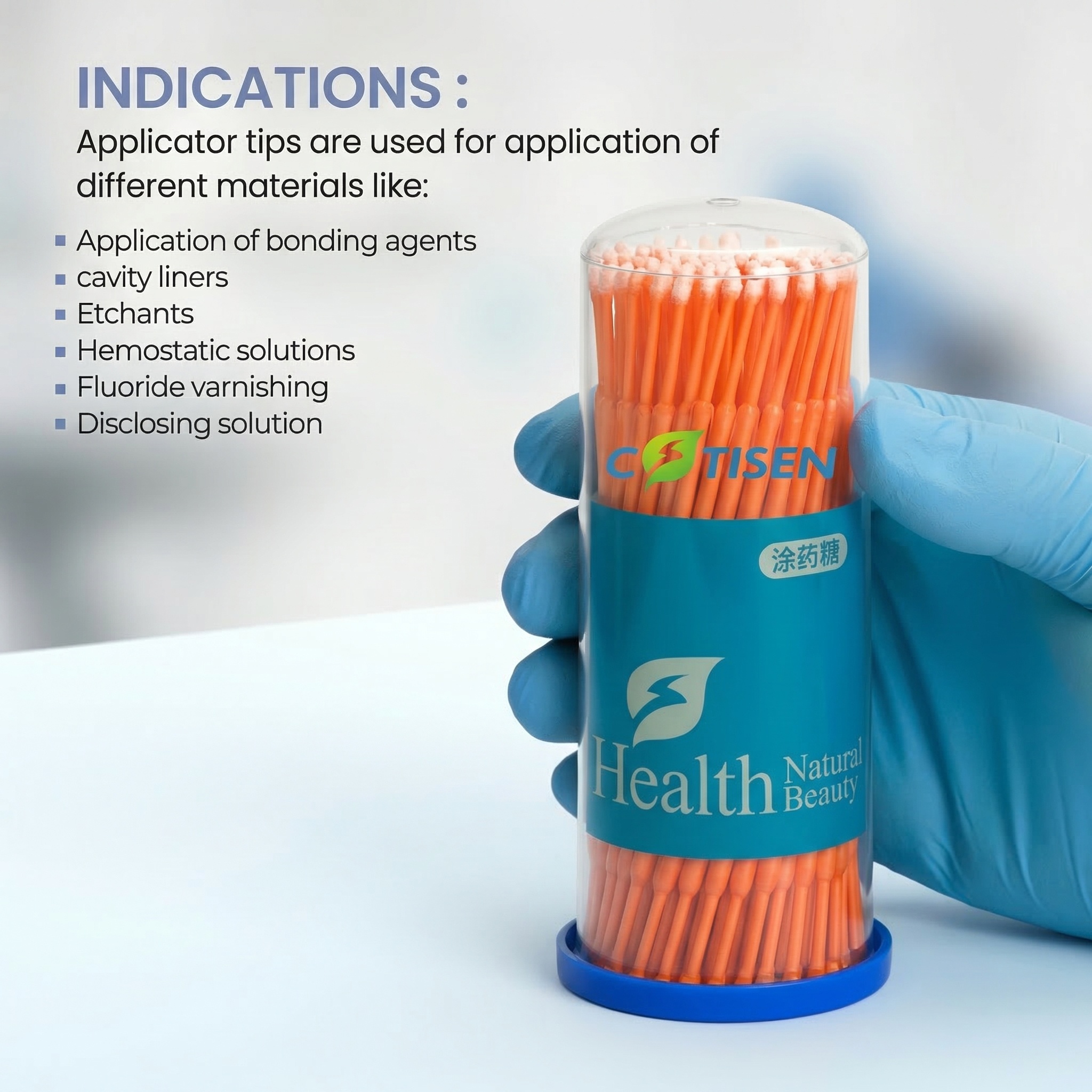 Cotisen Micro Applicators - Super Fine Orange (Pack of 1)