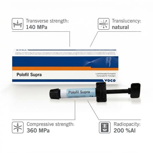 Voco Polofil Supra Refill Syringe 4gm Shade A2