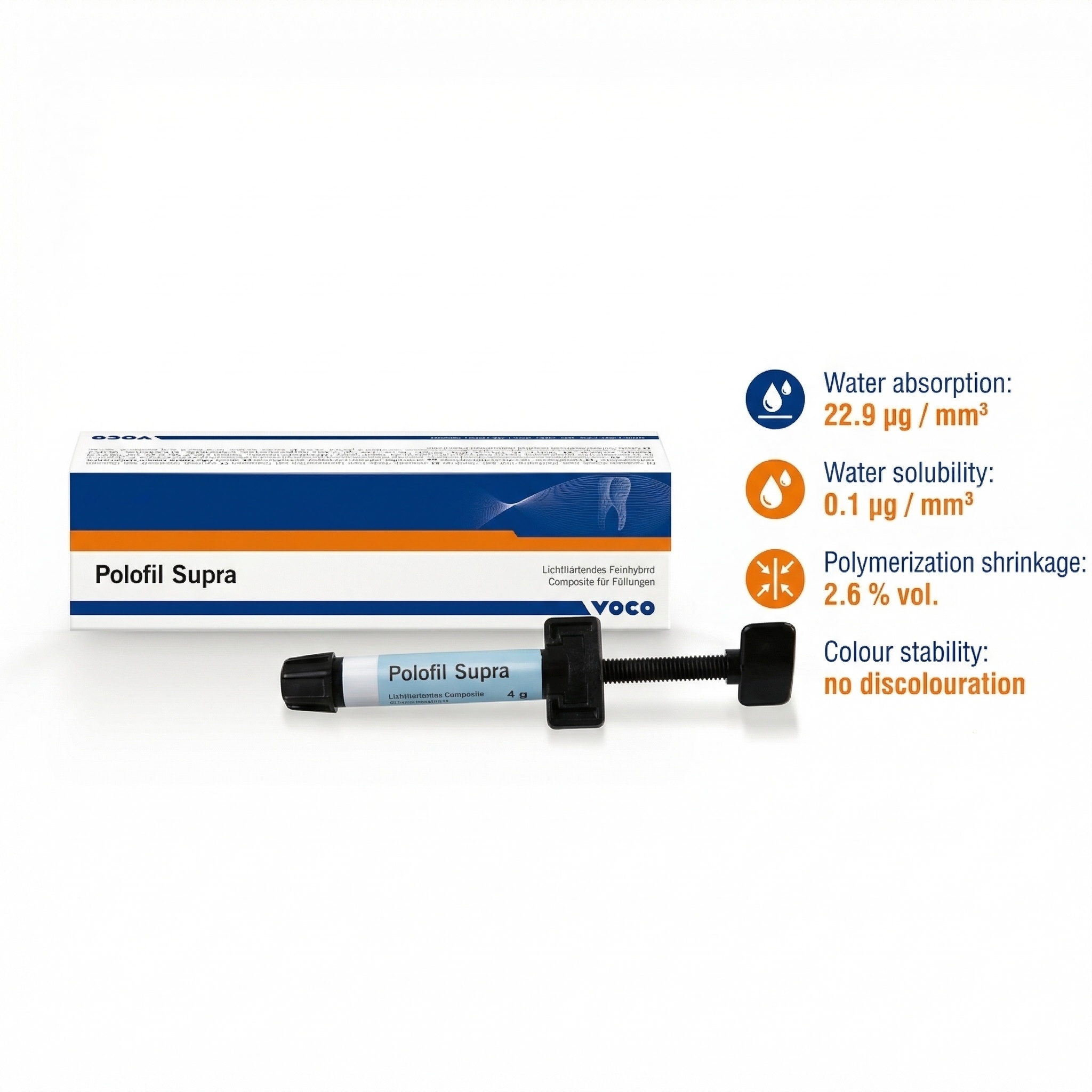 Voco Polofil Supra Refill Syringe 4gm Shade A2