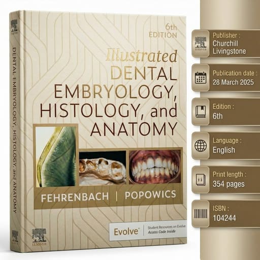 Illustrated Dental Embryology, Histology, And Anatomy 6th Edition 2025 | Fehrenbach | ISBN 104244