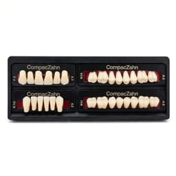 Rubydent CompacZahn Acrylic Denture natural shade Teeth A2- F4-K10-M5 (Set of 28) (2 layered)