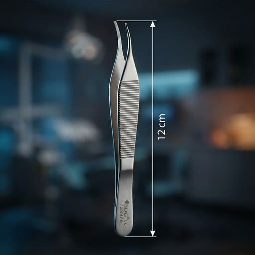 GDC Tissue Forceps Adson Curved - 1x2 (12cm ) (TP44)