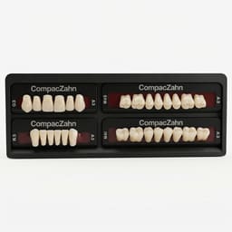 Rubydent CompacZahn Acrylic Denture natural shade Teeth A3- G3-K5-M4 (Set of 28) (2 layered)