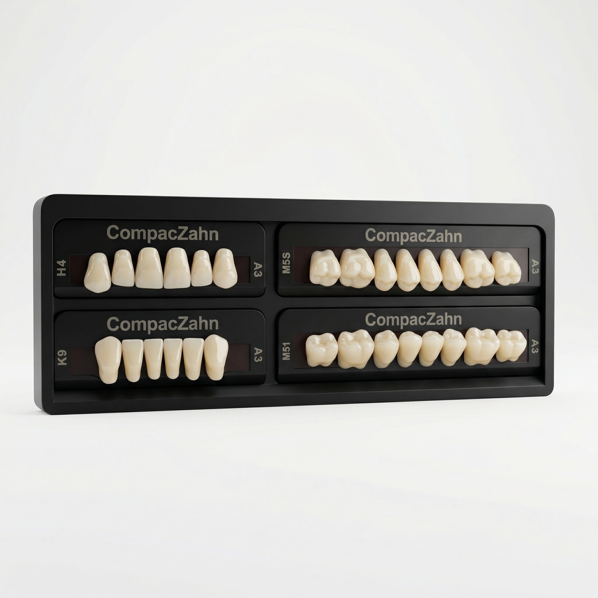 Rubydent CompacZahn Acrylic Denture natural shade Teeth A3- H4-K9-M5 (Set of 28) (2 layered)